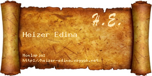 Heizer Edina névjegykártya